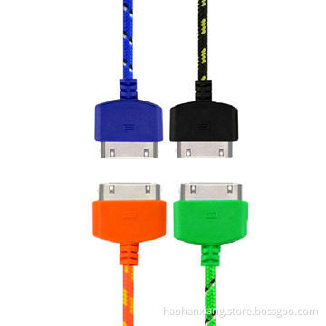 Fabric Braided Round USB Cable for iPhone 4/4S